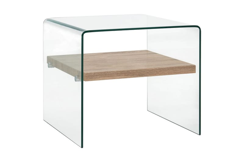 sofabord 50 x 50 x 45 cm hærdet glas transparent - Møbler - Borde - Sofabord