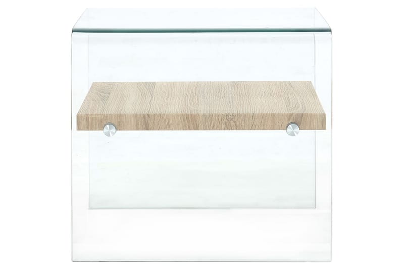 sofabord 50 x 50 x 45 cm hærdet glas transparent - Møbler - Borde - Sofabord