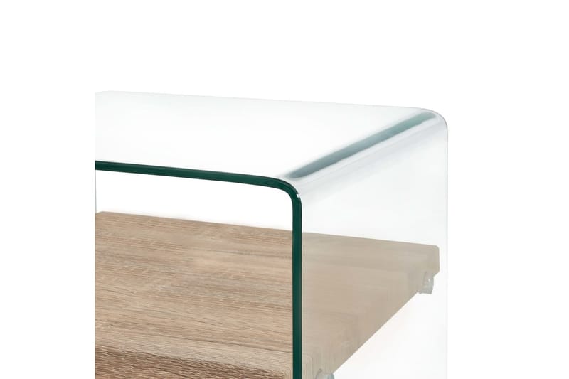 sofabord 50 x 50 x 45 cm hærdet glas transparent - Møbler - Borde - Sofabord