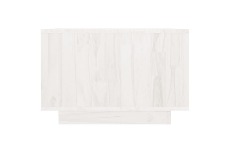 sofabord 50x50x33,5 cm massivt fyrretræ hvid - Hvid - Møbler - Borde - Sofabord