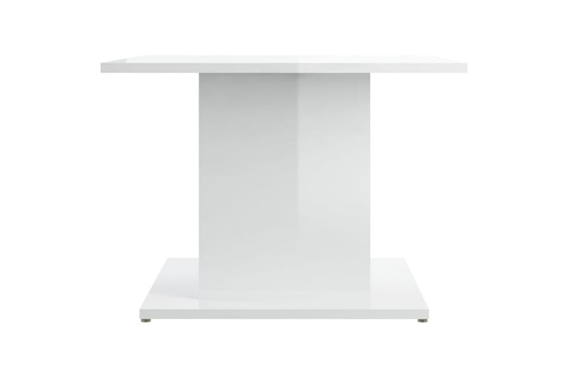sofabord 55,5x55,5x40 cm spånplade hvid højglans - Hvid - Sofabord