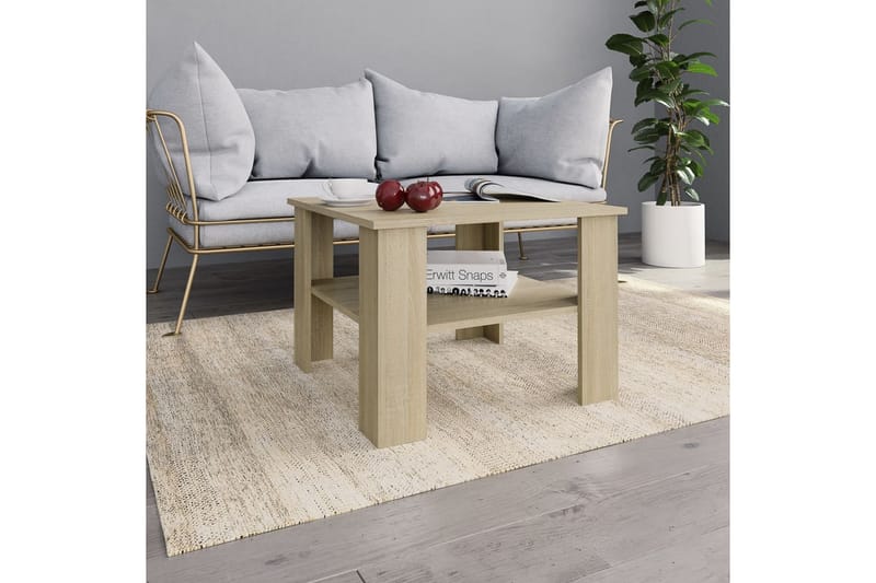 sofabord 60 x 60 x 42 cm spånplade sonoma-eg - Møbler - Borde - Sofabord