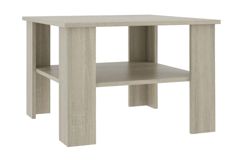 sofabord 60 x 60 x 42 cm spånplade sonoma-eg - Møbler - Borde - Sofabord