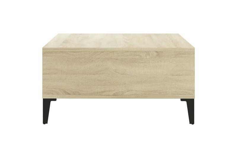 sofabord 60x60x30 cm spånplade hvid og sonoma-eg - Beige - Sofabord