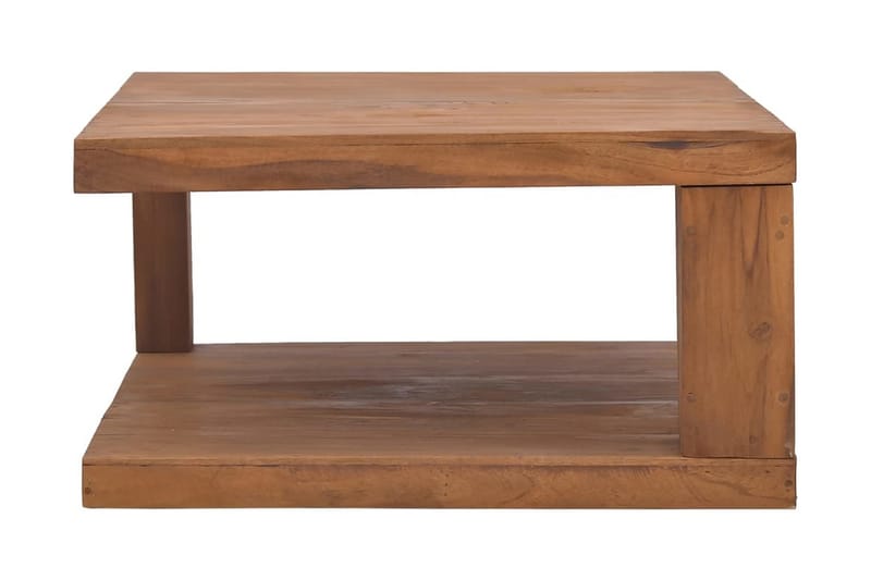 sofabord 65x65x33 cm massivt teaktræ - Brun - Møbler - Borde - Sofabord