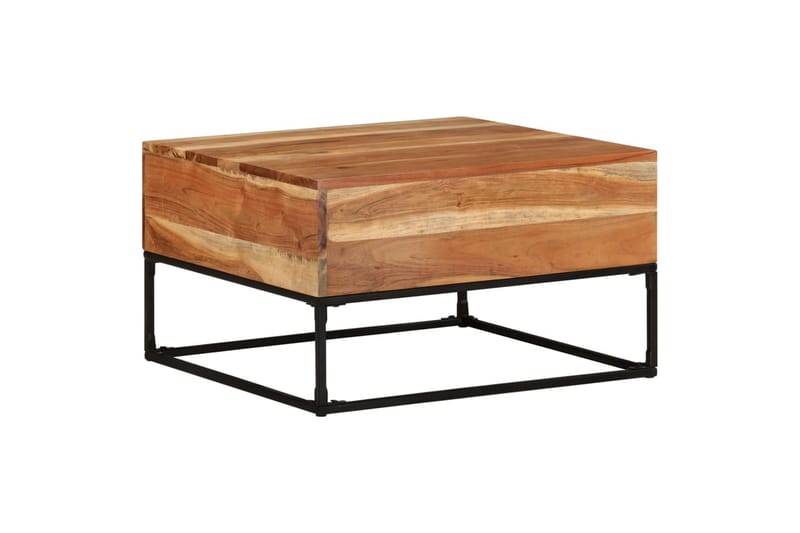 sofabord 68x68x41 cm massivt akacietræ - Brun - Møbler - Borde - Sofabord