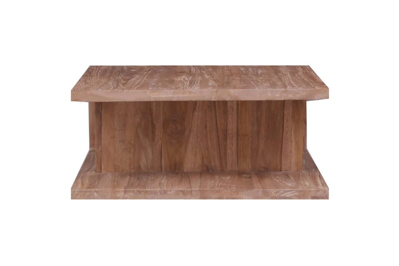 Sofabord 70x70x30 cm Massivt Teaktræ - Brun - Møbler - Borde - Sofabord