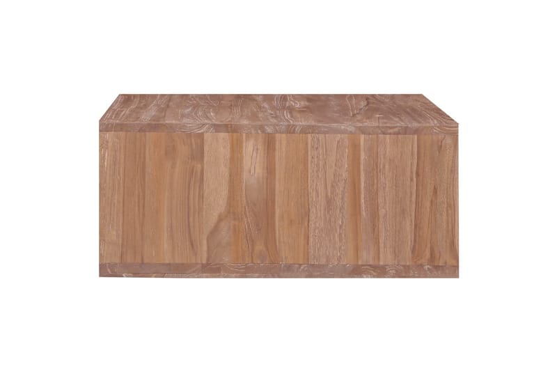 Sofabord 70x70x30 cm Massivt Teaktræ - Brun - Møbler - Borde - Sofabord