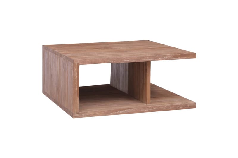 Sofabord 70x70x30 cm Massivt Teaktræ - Brun - Møbler - Borde - Sofabord