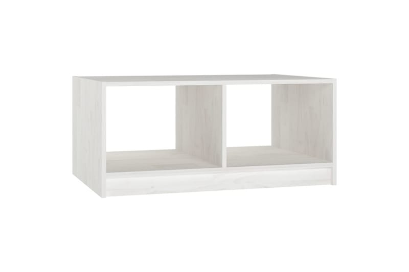 sofabord 75x50x33 cm massivt fyrretræ hvid - Hvid - Møbler - Borde - Sofabord