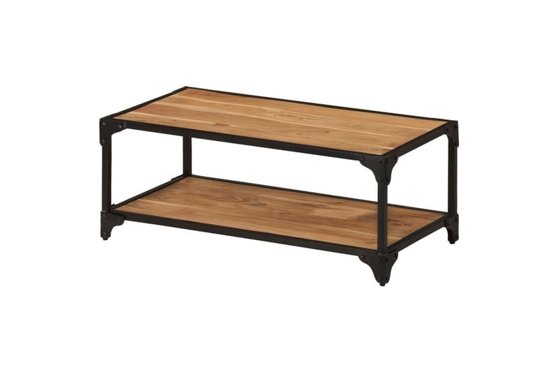 sofabord 90x45x35 cm massivt akacietræ - Brun - Møbler - Borde - Sofabord