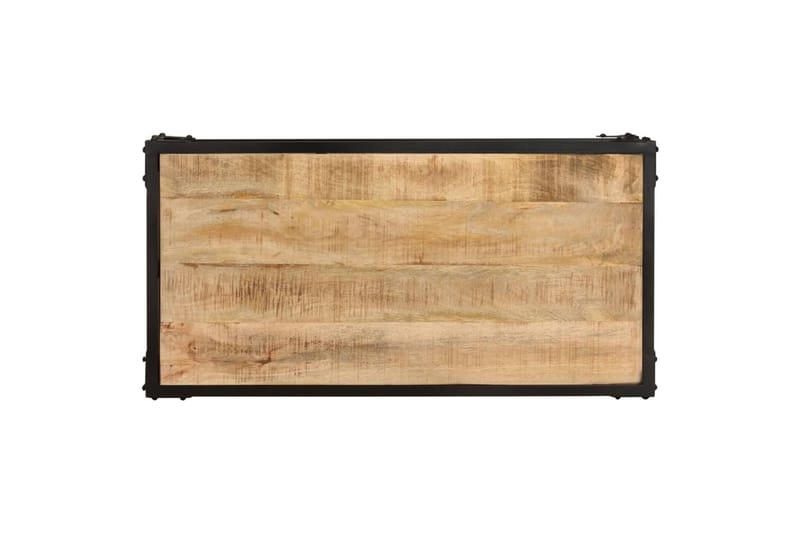 sofabord 90x45x35 cm massivt ru mangotræ - Brun - Møbler - Borde - Sofabord