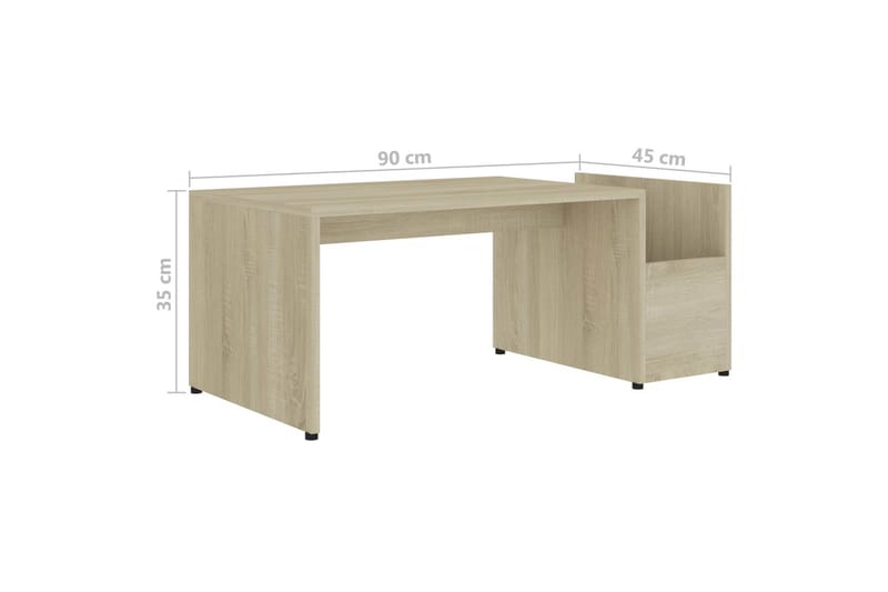 Sofabord 90X45X35 Spånplade Sonoma-Eg - Sofabord