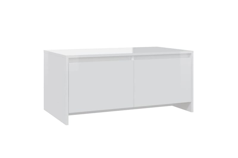 sofabord 90x50x41,5 cm spånplade hvid højglans - Hvid - Møbler - Borde - Sofabord