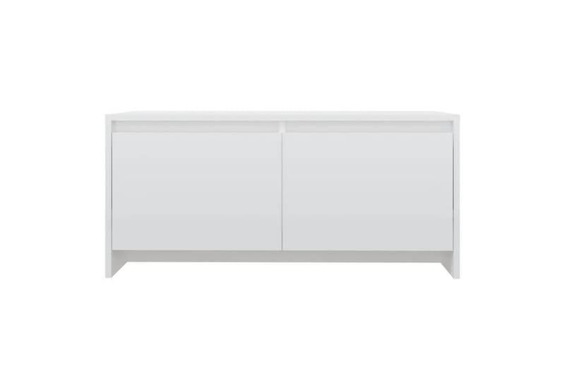 sofabord 90x50x41,5 cm spånplade hvid højglans - Hvid - Sofabord