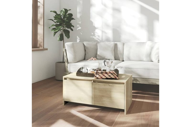 sofabord 90x50x41,5 cm spånplade sonoma-eg - Beige - Møbler - Borde - Sofabord