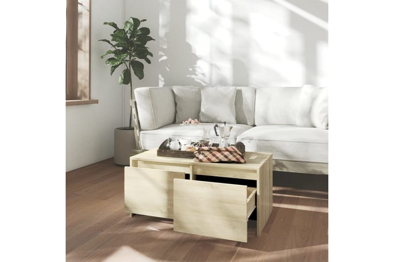 sofabord 90x50x41,5 cm spånplade sonoma-eg - Beige - Møbler - Borde - Sofabord