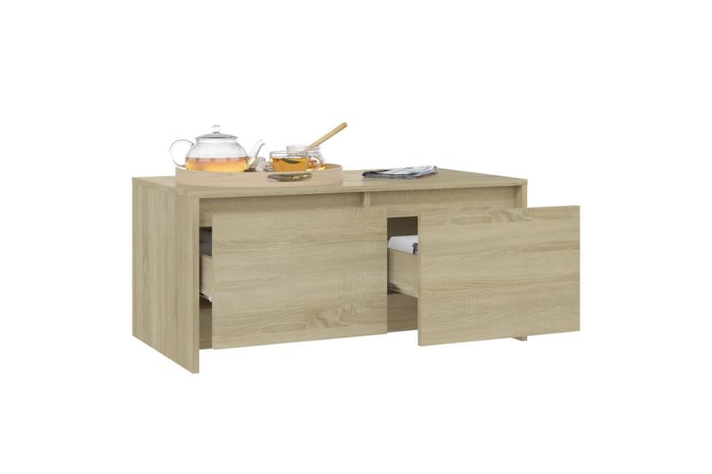 sofabord 90x50x41,5 cm spånplade sonoma-eg - Beige - Møbler - Borde - Sofabord