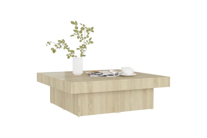 sofabord 90x90x28 cm spånplade sonoma-eg - Brun - Møbler - Borde - Sofabord