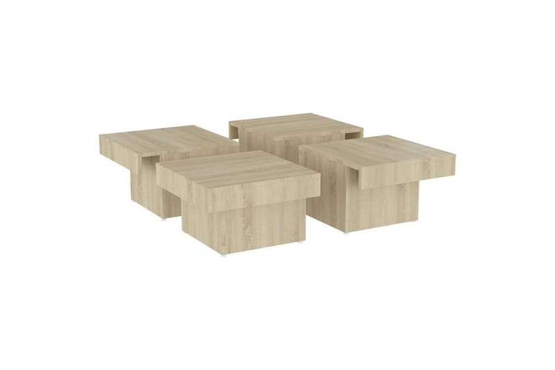 sofabord 90x90x28 cm spånplade sonoma-eg - Brun - Møbler - Borde - Sofabord