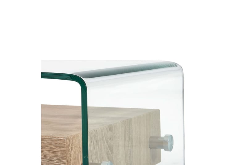 sofabord 98 x 45 x 31 cm hærdet glas transparent - Møbler - Borde - Sofabord