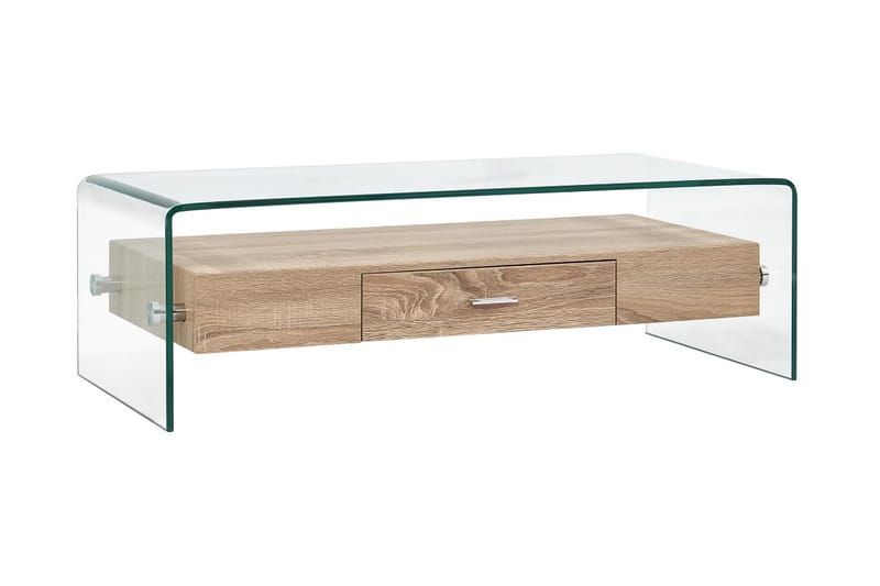 sofabord 98 x 45 x 31 cm hærdet glas transparent - Møbler - Borde - Sofabord