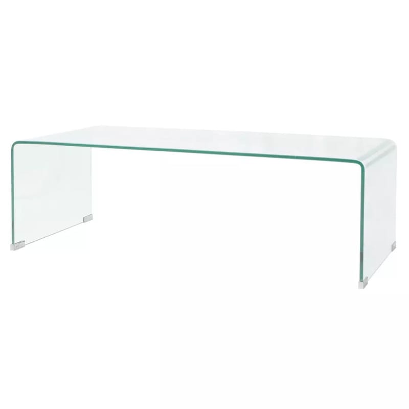 Sofabord I Klart Hærdet Glas 100X48X33 Cm - gennemsigtig - Møbler - Borde - Sofabord