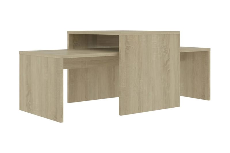 Sofabordssæt 100X48X40 cm Spånplade Sonoma-Eg - Møbler - Borde - Sofabord