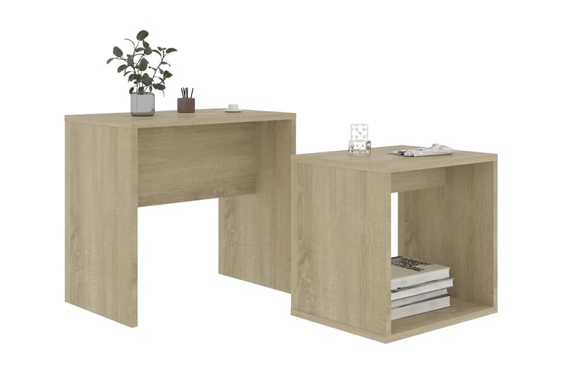 Sofabordssæt 48X30X45 cm Spånplade Sonoma-Eg - Møbler - Borde - Sofabord