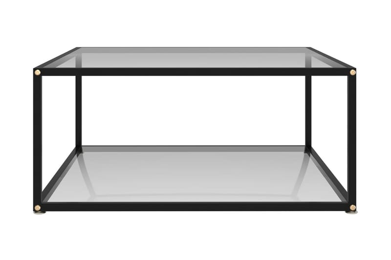 Tebord 80x80x35 cm hærdet glas transparent - gennemsigtig - Møbler - Borde - Sofabord