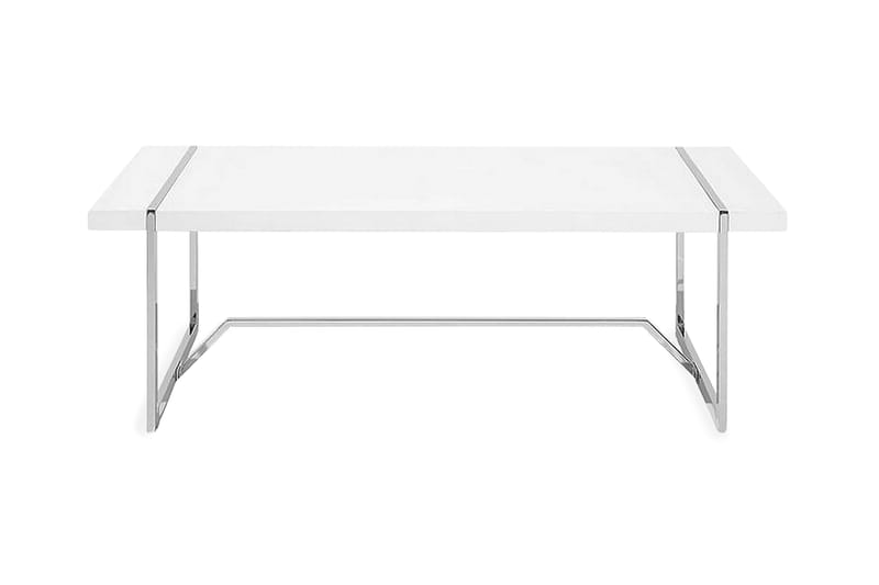 Tulsa sofabord 60 cm - Hvid - Sofabord - Semmenfoldeligt bord - Spejlbord - Sofabord med opbevaring - sofabord med hjul - Hæve sænke sofabord