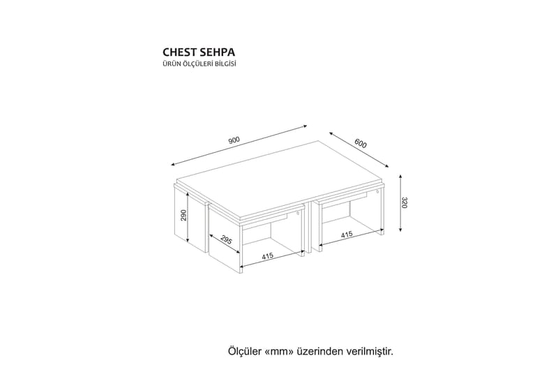 Vintalle Sofabord 90 cm - Hvid - Møbler - Borde - Sofabord