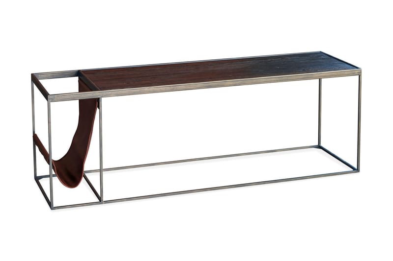 Waldek Sofabord 140 cm med Opbevaring Hylde Marmormønster - Brun - Sofabord - Semmenfoldeligt bord - Spejlbord - Sofabord med opbevaring - sofabord med hjul - Hæve sænke sofabord