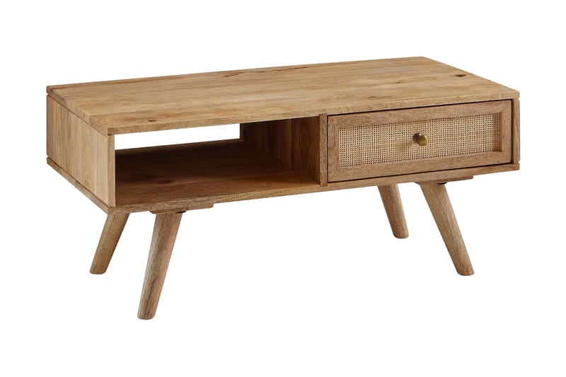 Willowdale Sofabord 45 cm - Brun - Semmenfoldeligt bord - Spejlbord - Sofabord - Sofabord med opbevaring - sofabord med hjul - Hæve sænke sofabord