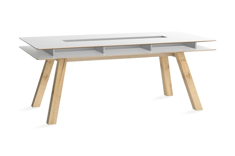 4You Bord 200x100 cm Hvid - VOX - Spisebord og køkkenbord - Semmenfoldeligt bord