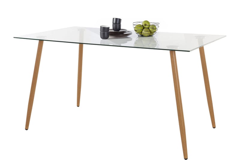 Abia spisebord 140 cm Glas - Brun - Møbler - Borde - Spisebord og køkkenbord