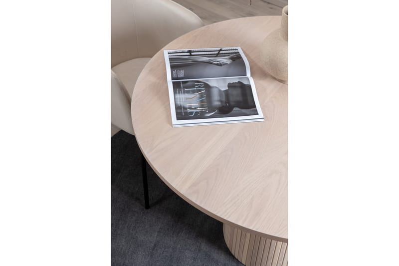 Bianca Spisebord 110 cm Rundt Beige - Møbler - Borde - Spisebord og køkkenbord