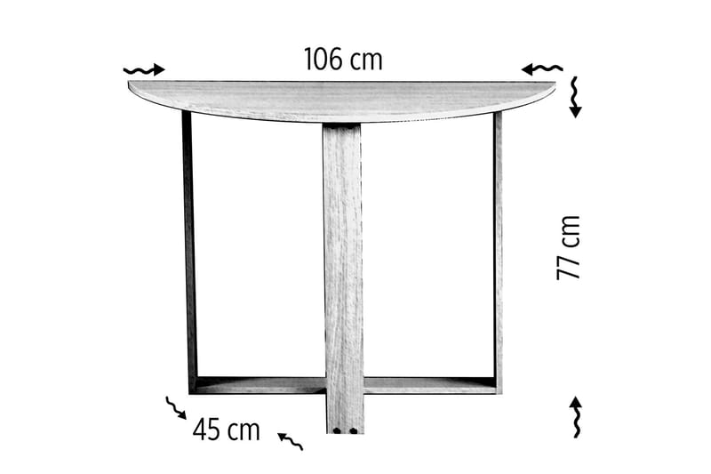 Comfortale spisebord halvmåne - Grå træ - Møbler - Borde - Spisebord og køkkenbord