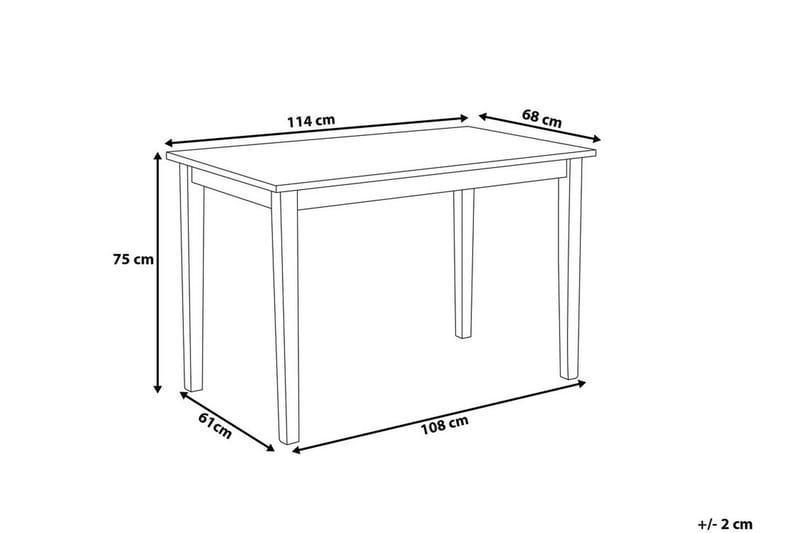 Georgia Spisebord 115 cm - Hvid - Møbler - Borde - Spisebord og køkkenbord