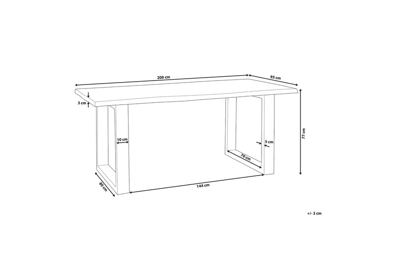 Heby Spisebord 200 cm - Brun - Møbler - Borde - Spisebord og køkkenbord