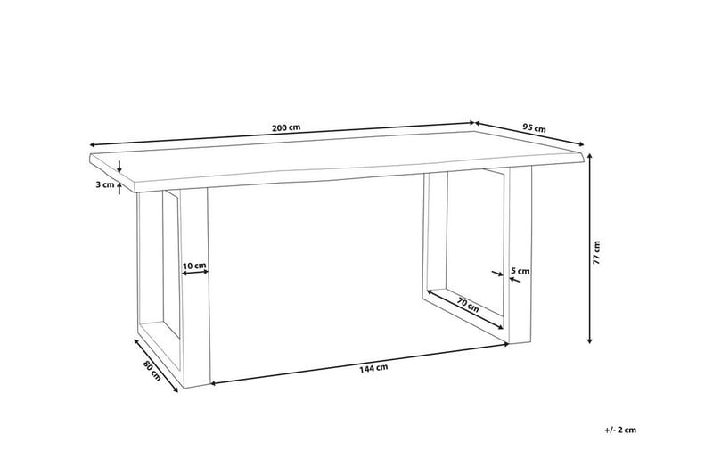 Heby Spisebord 200 cm - Brun - Møbler - Borde - Spisebord og køkkenbord