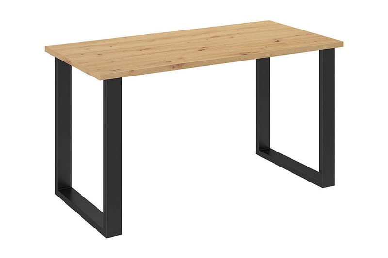 Imper spisebord 138 cm - Natur / sort - Spisebord og køkkenbord - Semmenfoldeligt bord