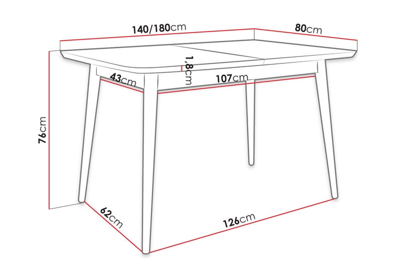 Ingram Spisebord - Spisebord og køkkenbord - Semmenfoldeligt bord