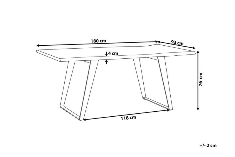 Jaipur Spisebord 180 cm - Træ / natur - Møbler - Borde - Spisebord og køkkenbord