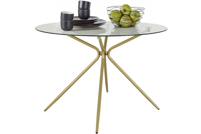 Kingsnorth Spisebord Rundt 110 cm - Messing - Spisebord og køkkenbord