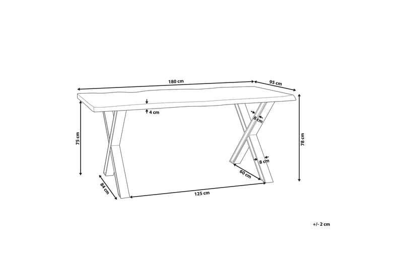 Lahens Spisebord 180x95 cm - Brun - Møbler - Borde - Spisebord og køkkenbord