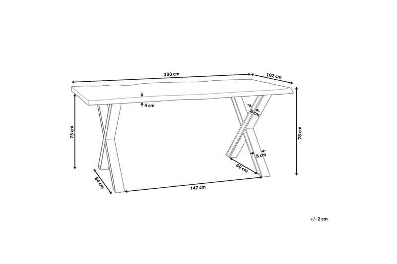 Lahens Spisebord 200x102 cm - Brun - Møbler - Borde - Spisebord og køkkenbord