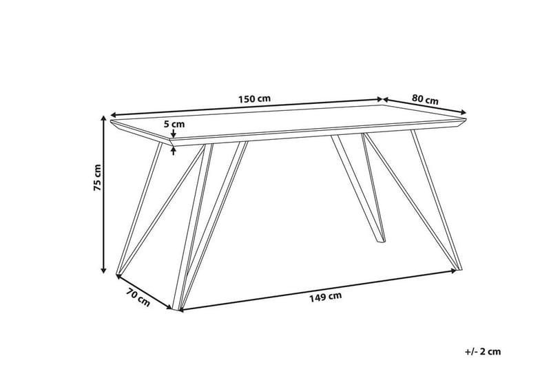 Molden Spisebord 150 cm - Hvid/Guld - Møbler - Borde - Spisebord og køkkenbord