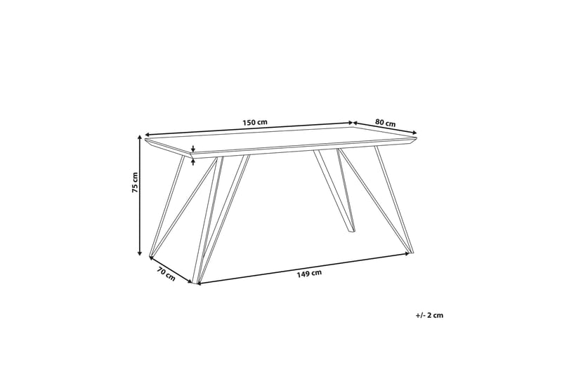 Molden Spisebord 150 cm - Hvid/Guld - Møbler - Borde - Spisebord og køkkenbord