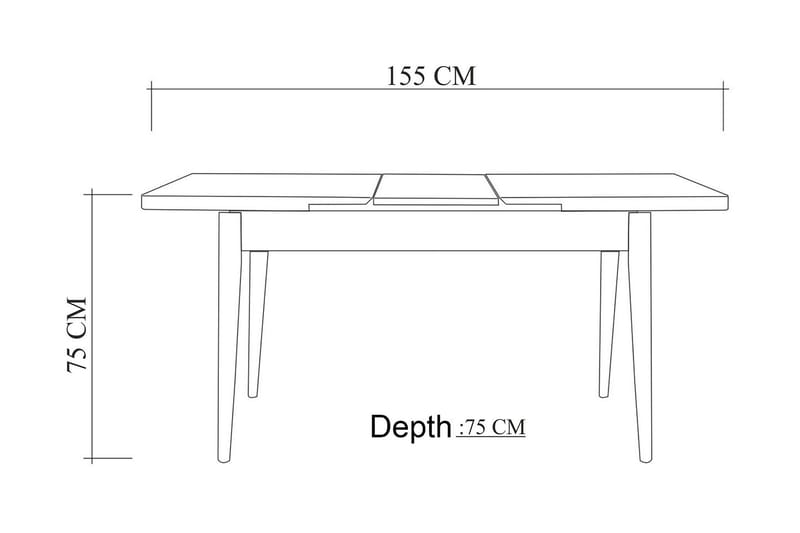 Molgachi Spisebord 120x75x120 cm - Hvid - Møbler - Borde - Spisebord og køkkenbord